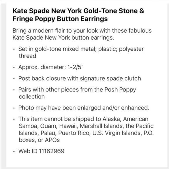 NWT KATE SPADE ♠️ POSH POPPY STATEMENT EARRINGS IN BLUSH - Picture 11 of 11